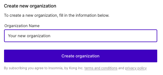 Guide to creating an organization